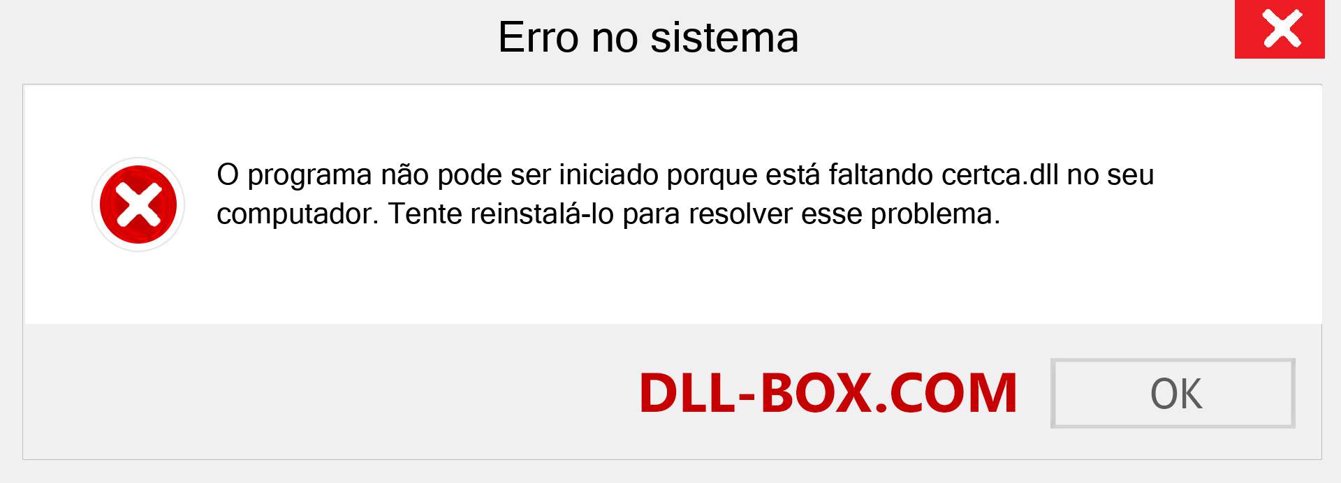 Arquivo certca.dll ausente ?. Download para Windows 7, 8, 10 - Correção de erro ausente certca dll no Windows, fotos, imagens